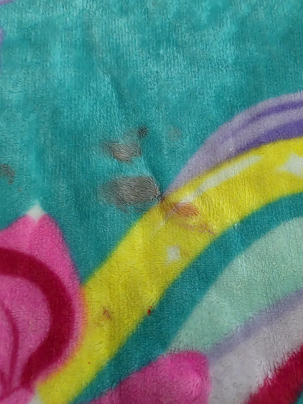 Dreaming of Unicorns Plush Throw Blanket - Teal Multicolor